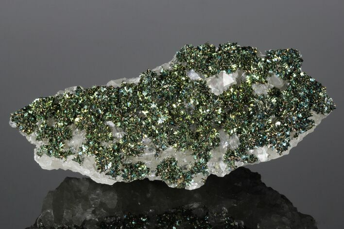 Lustrous Marcasite Crystals on Calcite - Linwood Mine, Iowa #176023